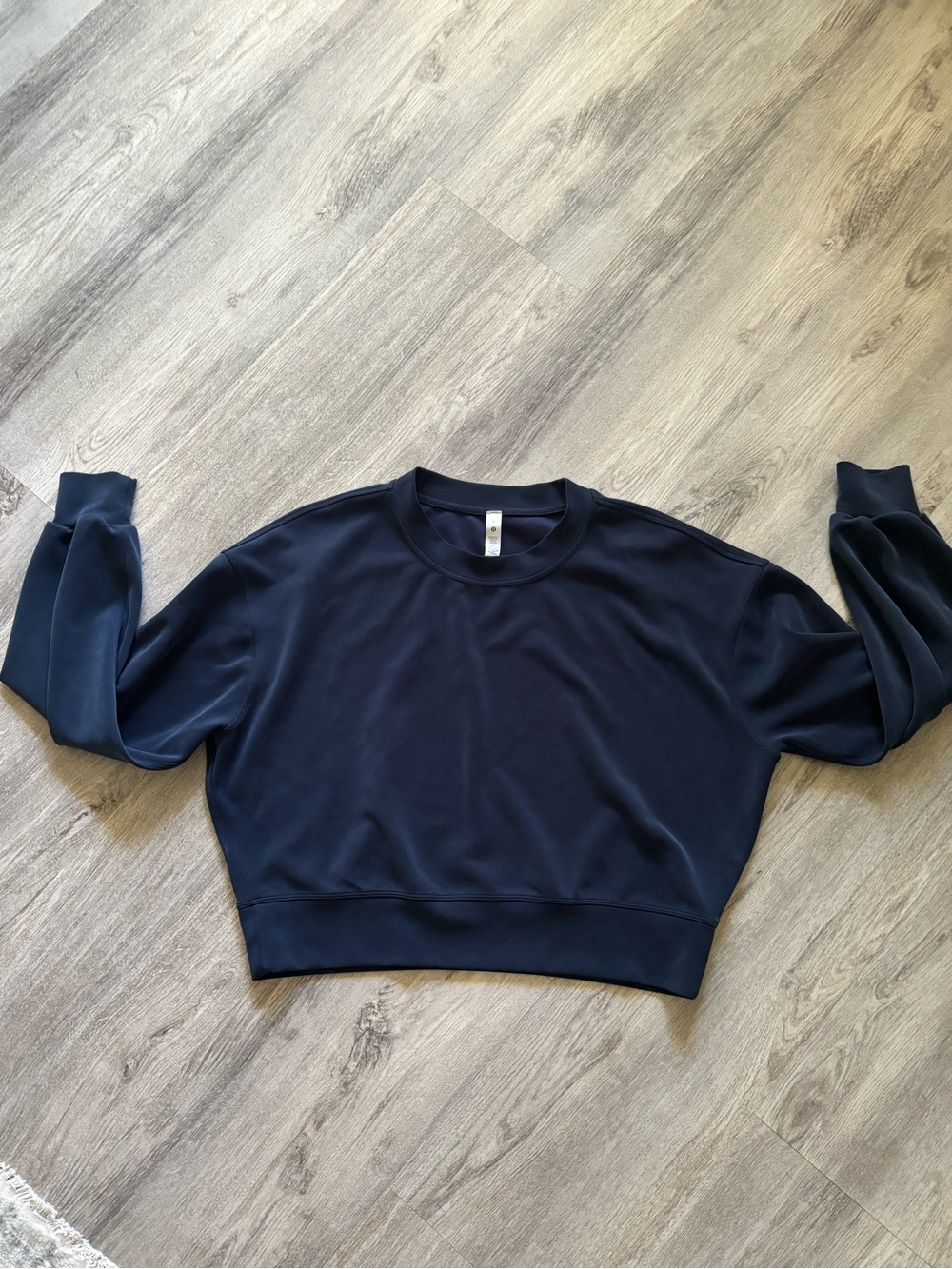 lululemon athletica Navy Cropped Crew Sweatshirt